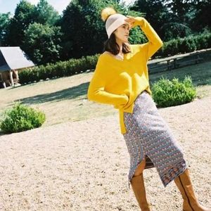 Anthropologie Akemi + Kin Striped Splendor Floral Skirt Size S